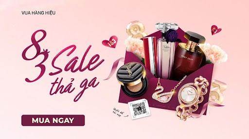 Vua Hàng Hiệu sale 8/3: Tặng tặng voucher giảm giá tới 183K, miễn phí vận chuyển 0Đ