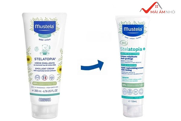 Kem trị mụn sữa Mustela Stelatopia + Lipid-Replenishing Cream