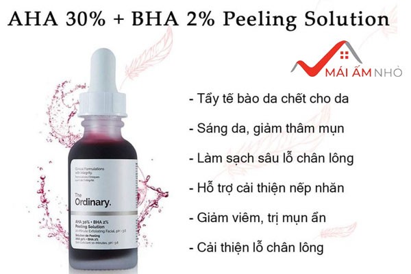 Công dụng của serum The Ordinary AHA 30% + BHA 2% Peeling Solution