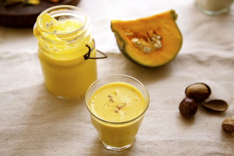 Bí đỏ nghiền trộn sữa