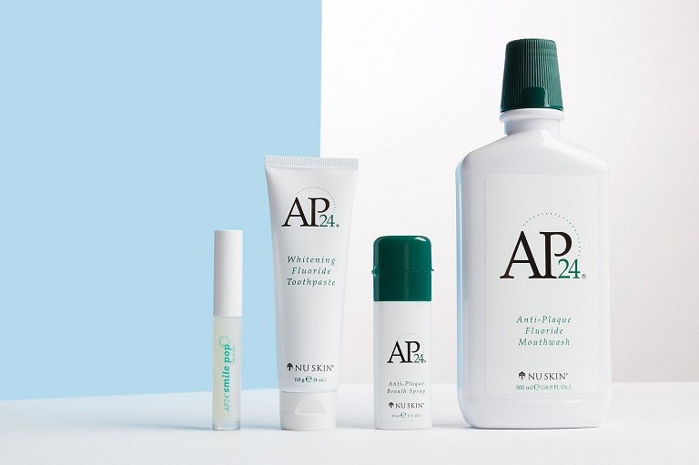 Bộ sản phẩm hỗ trợ làm trắng răng AP24 gồm 3 sản phẩm chính