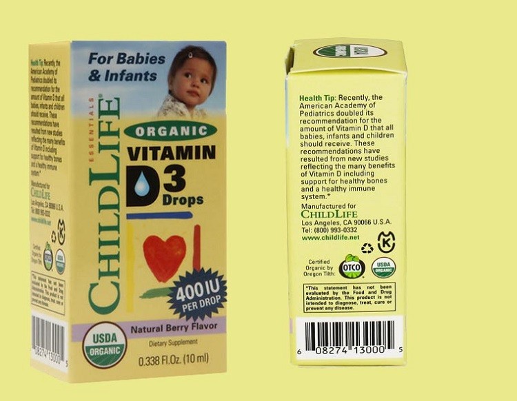 Childlife vitamin D3 organic 400IU 10ml