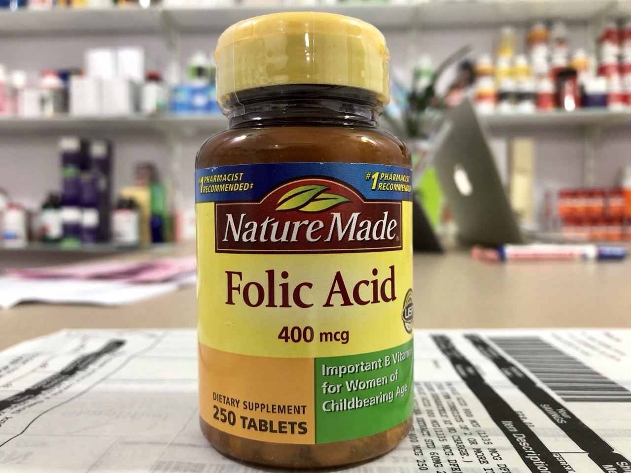 Viên uống Acid folic 400mcg Nature Made
