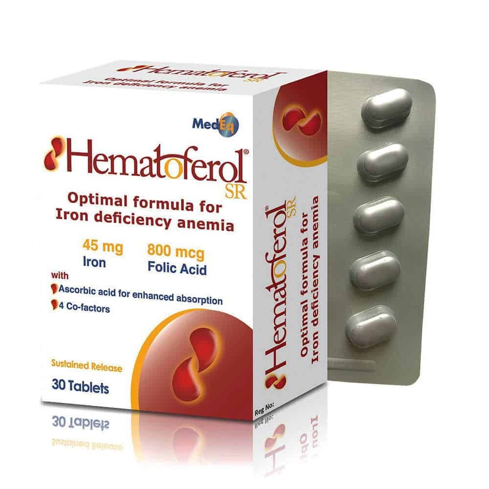 Viên uống bổ sung sắt, acid folic Hematoferol