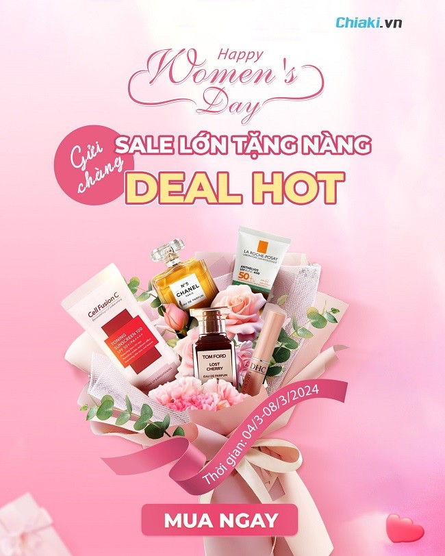 Chiaki Sale Happy Women's Day: Săn Deal Hot, Freeship đơn hàng từ 300k