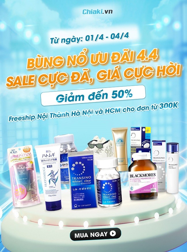 BÙNG NỔ ƯU ĐÃI 4/4: Chiaki SALE cực đã, giá cực hời, giảm đến 50%